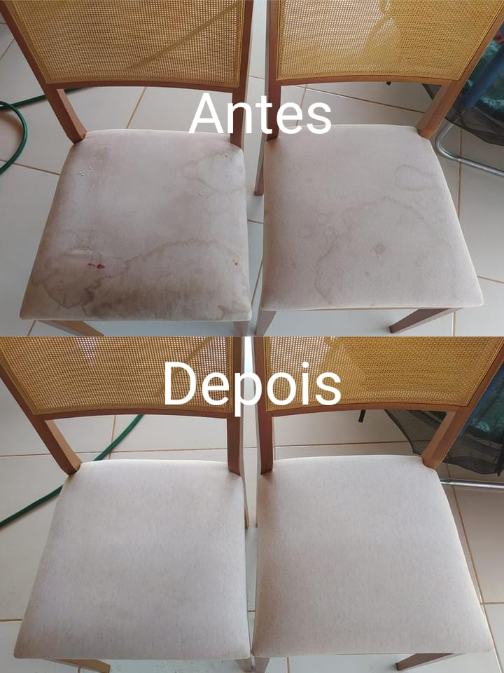 Antes e depois — cadeiras de jantar